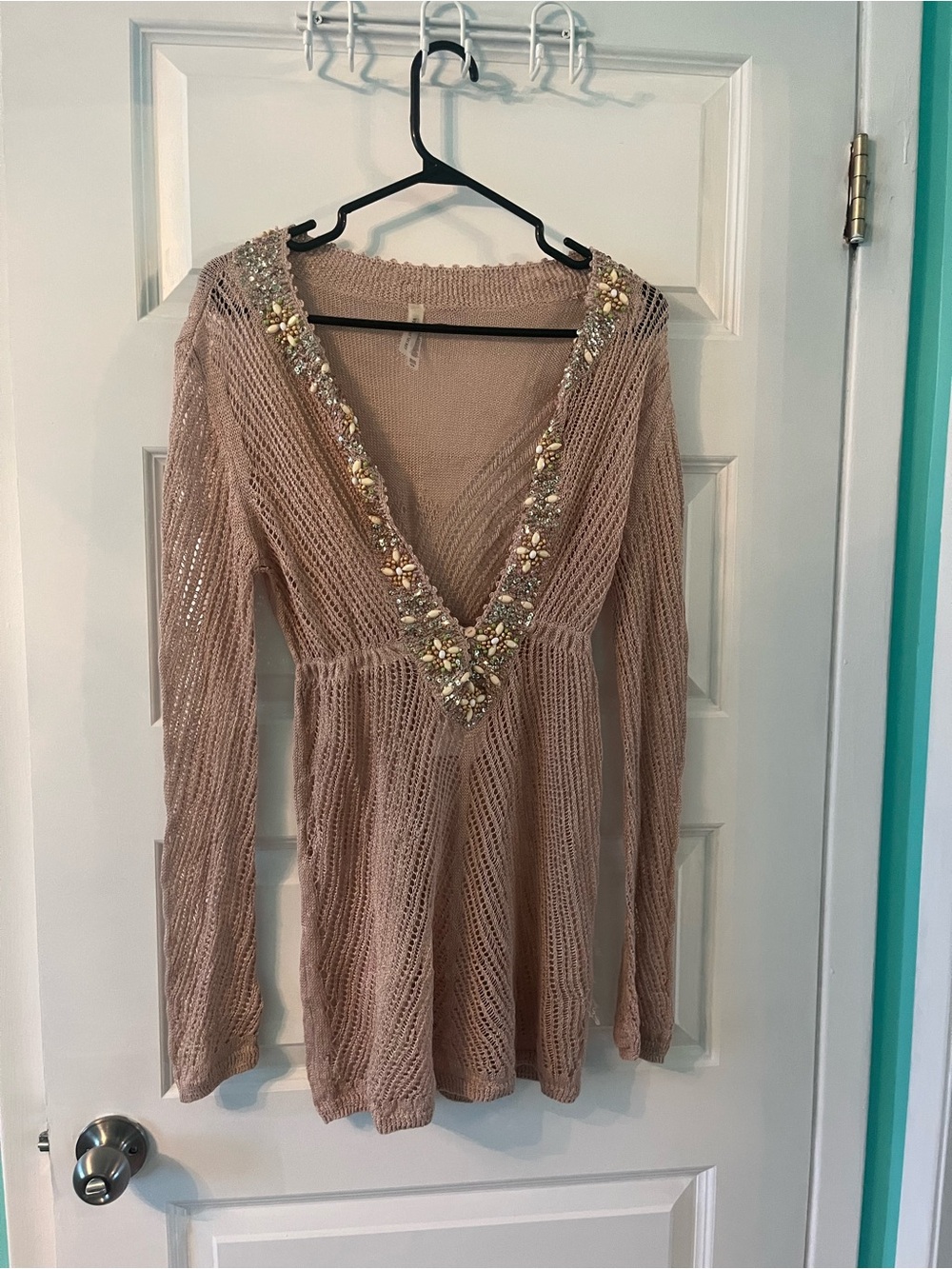 NWT Victorias Secret Embellished Cover Up Dress size Medium with a Few Snags
